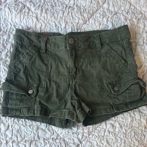 Women's Green Cargo Shorts